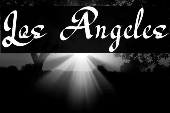 Los Angeles Font examples