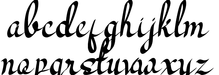Los Angeles Schriftart Kleinbuchstaben