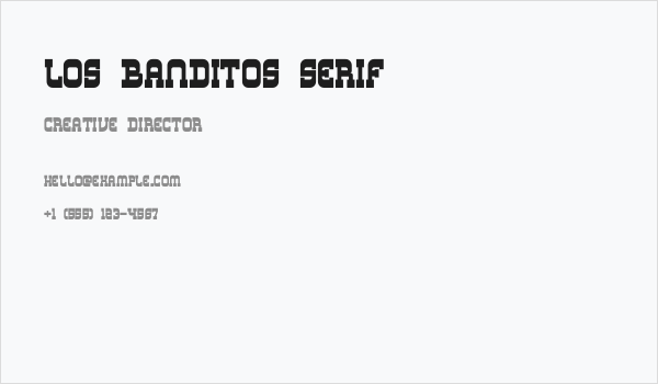 Los Banditos Serif Business Card