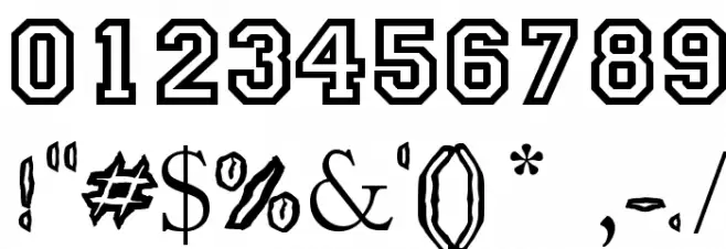 Los Piojos フォント その他の文字
