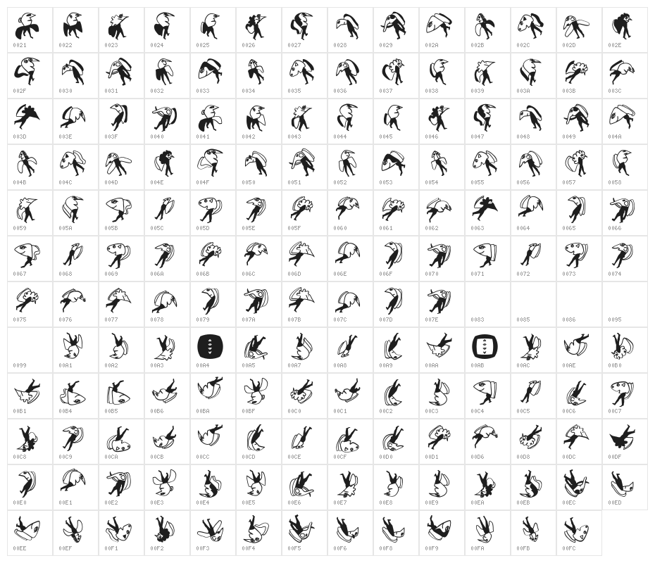 LosAngeles-Bold Character Map