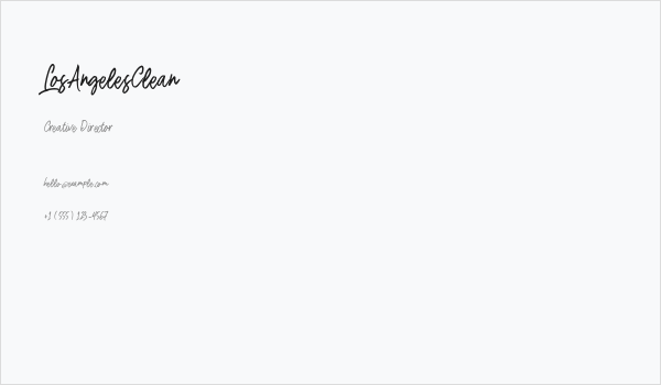 LosAngelesClean Business Card