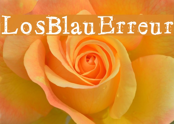 LosBlauErreur Font examples
