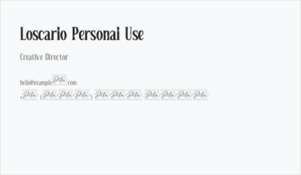 Loscarlo Personal Use Business Card