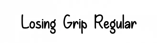 Losing Grip Regular  Frei Schriftart Herunterladen