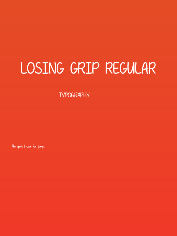 Losing Grip Regular Poster