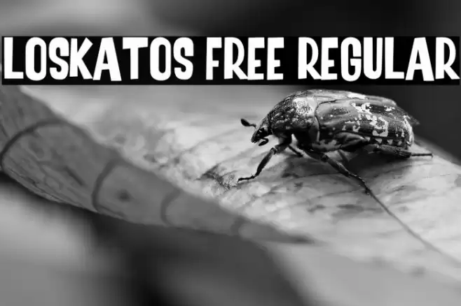 Loskatos Free Regular Font examples