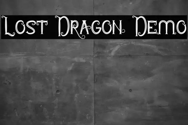 Lost Dragon Demo Schriftart examples