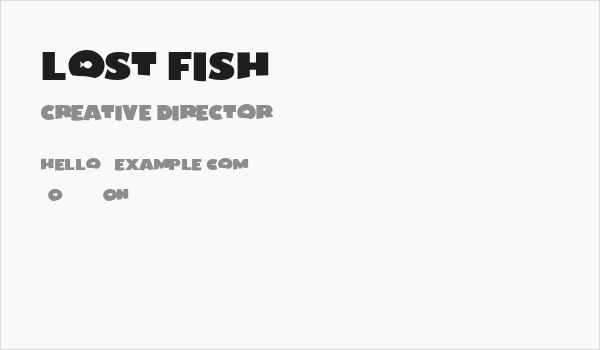 Lost Fish Business Card