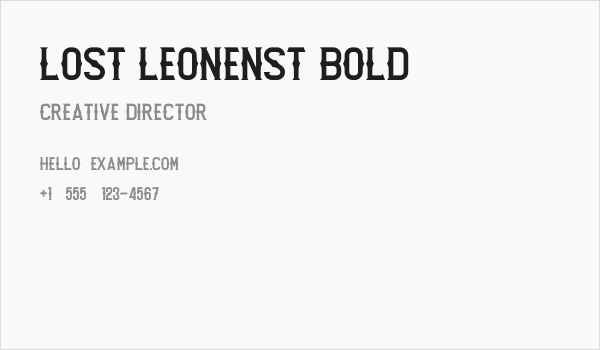 Lost Leonenst Bold Business Card