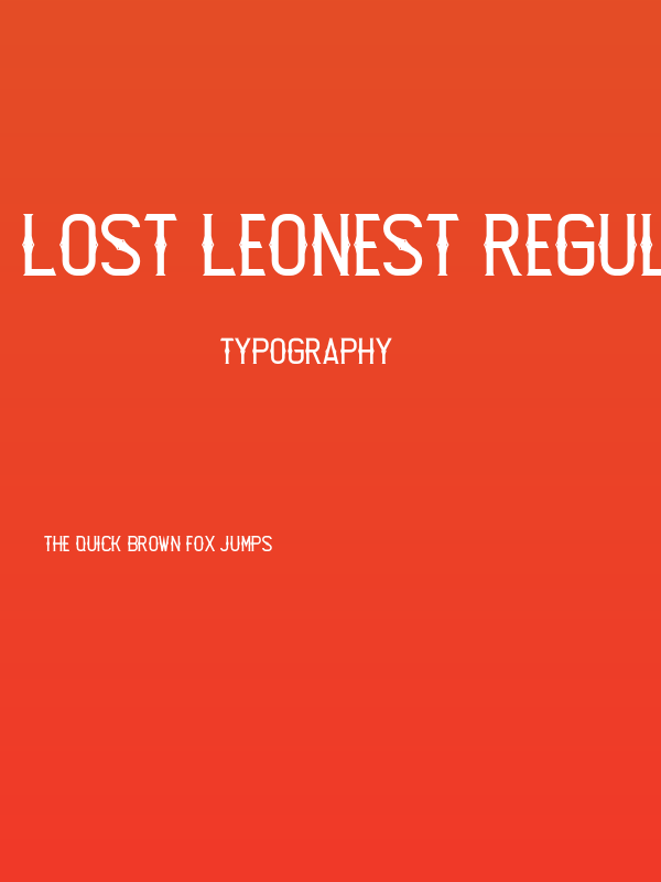 Lost Leonest Reguler Poster