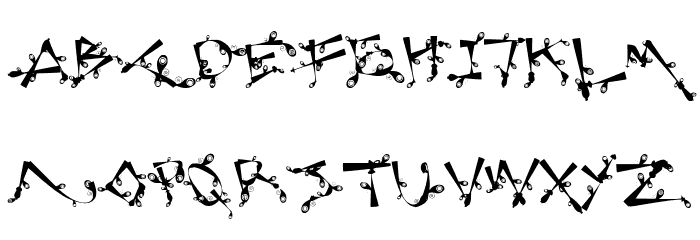 Lost Popnicasiana Font LOWERCASE