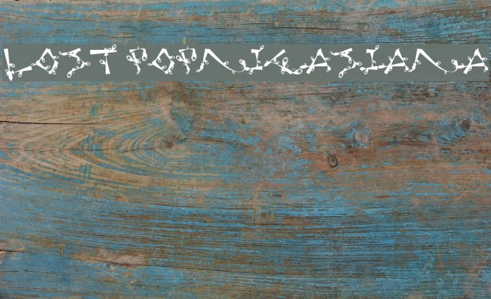 Lost Popnicasiana Font examples