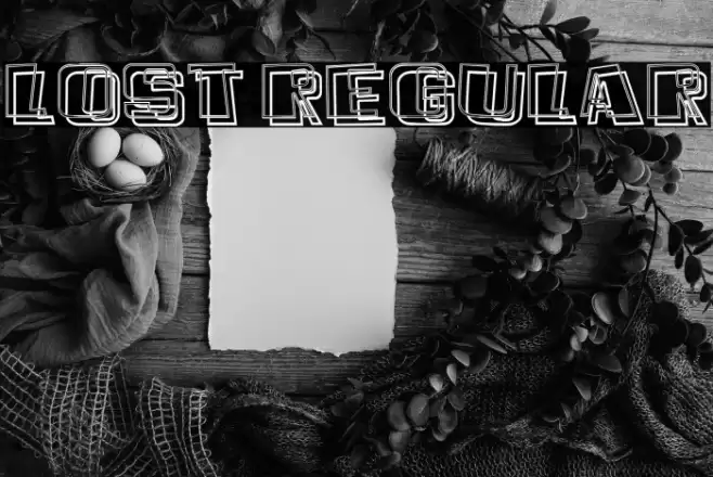 Lost Regular Font examples