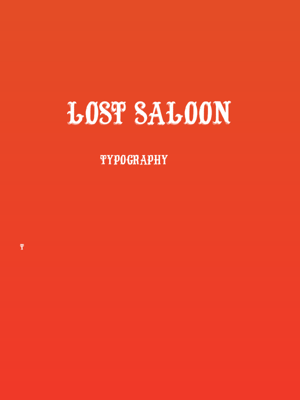 Lost Saloon Poster