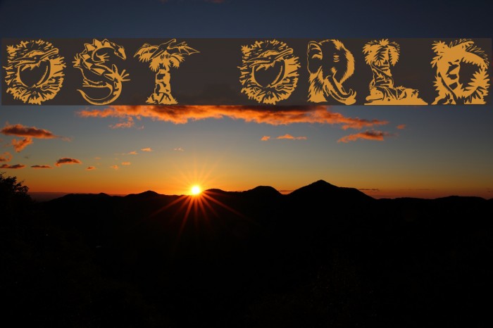 Lost World Font examples