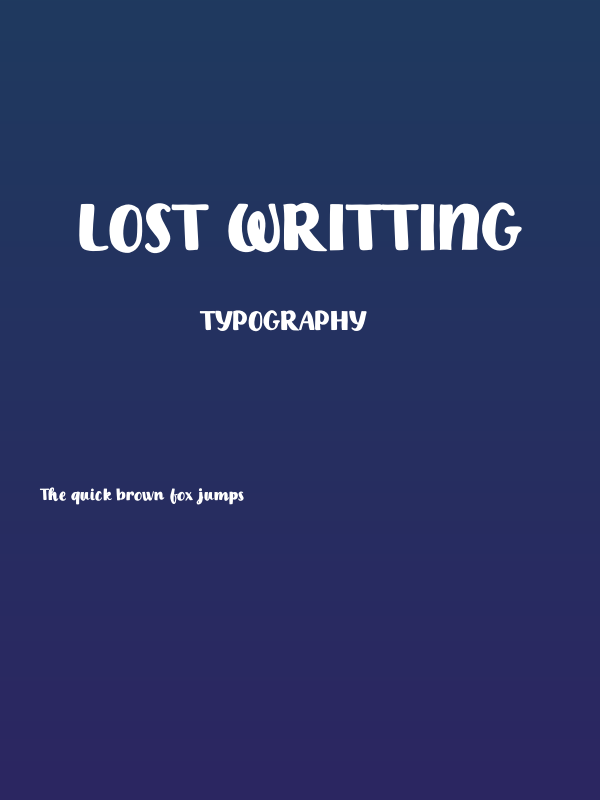 Lost Writting Poster