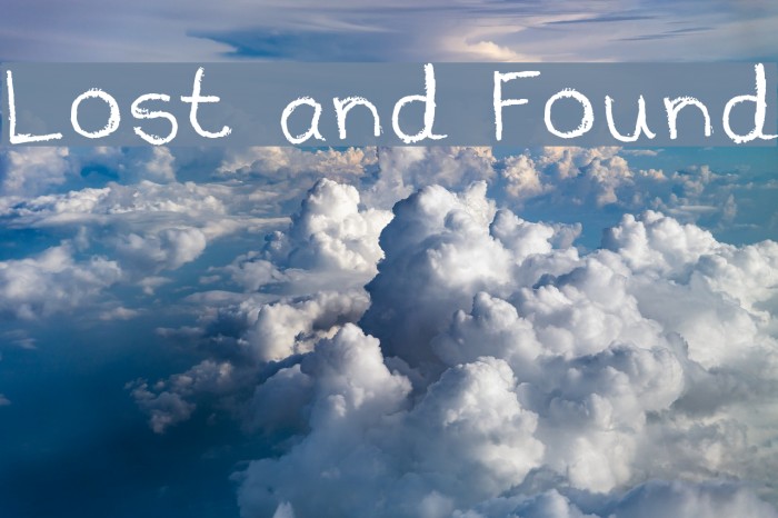 Lost and Found Font examples