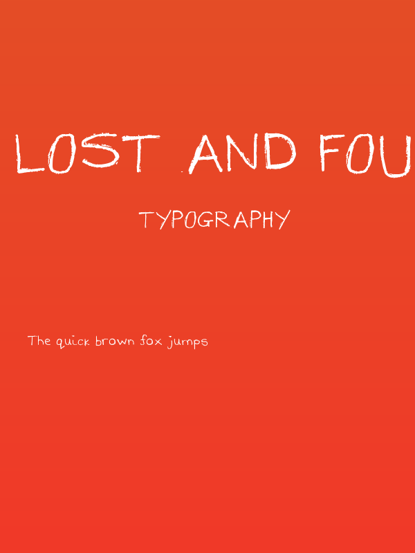 Lost and Found Poster