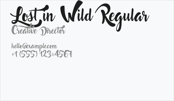 Lost in Wild Regular Business Card