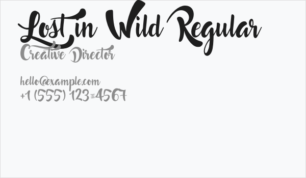 Lost in Wild Regular Business Card