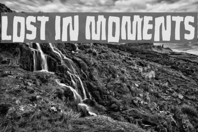 Lost in moments Font examples