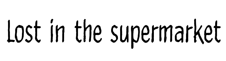 Lost in the supermarket Font