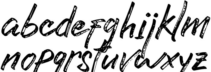 LostRockRegular Font LOWERCASE