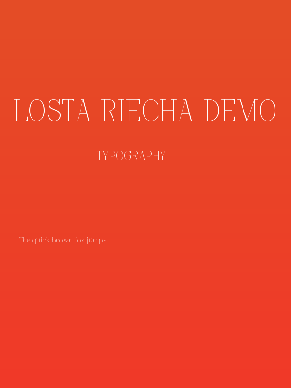 Losta Riecha Demo Poster