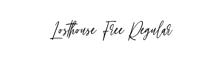 Losthouse Free Regular  Скачать бесплатные шрифты