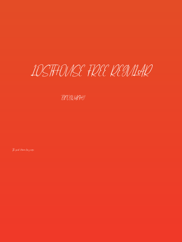 Losthouse Free Regular Poster