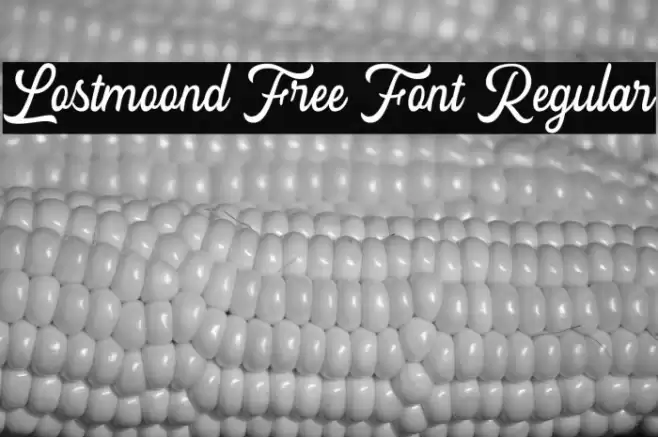 Lostmoond Free Font Regular Font examples