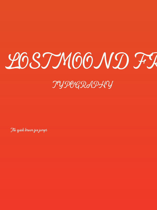 Lostmoond Free Font Regular Poster