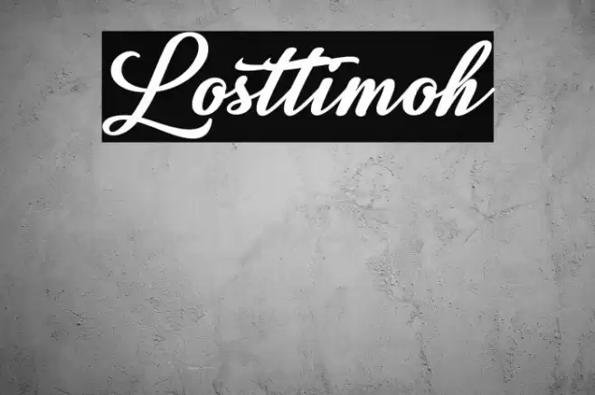 Losttimoh Font examples