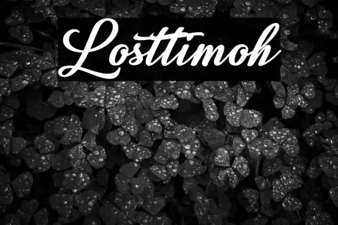 Losttimoh Font examples