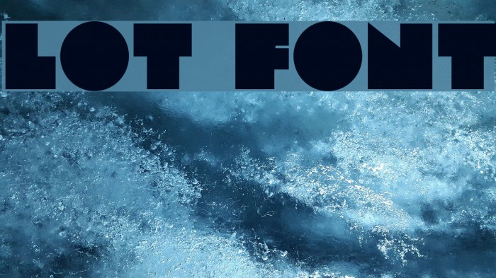 Lot Font examples