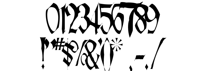 Lotharus Wide Top フォント その他の文字