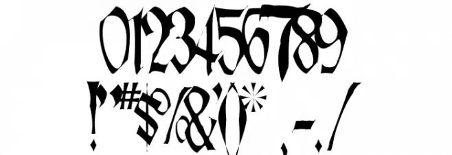 Lotharus Wide Top フォント その他の文字