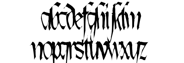 Lotharus Wide Top フォント 小文字