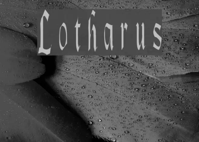 Lotharus フォント examples