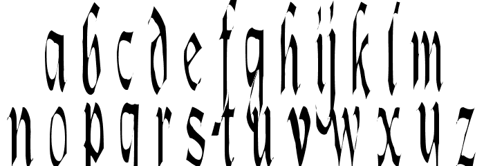 Lotharus フォント 小文字