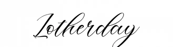 Lotherday  免费字体下载