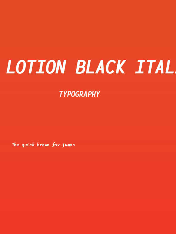 Lotion Black Italic Without Ligatures Poster