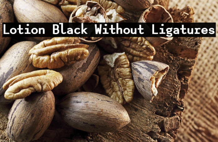 Lotion Black Without Ligatures Example 1