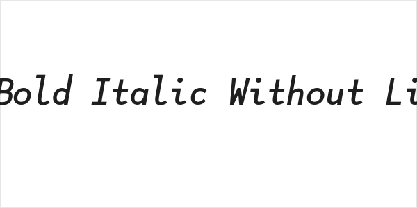 Lotion Bold Italic Without Ligatures Logo