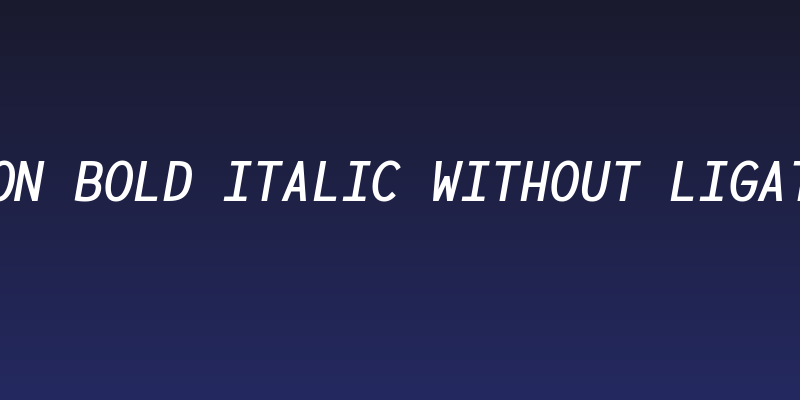 Lotion Bold Italic Without Ligatures Social Header