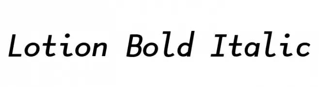 Lotion Bold Italic  Fuentes Gratis Descargar