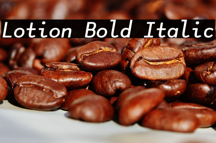 Lotion Bold Italic Example 3