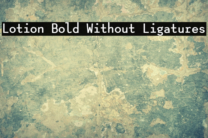 Lotion Bold Without Ligatures Example 3