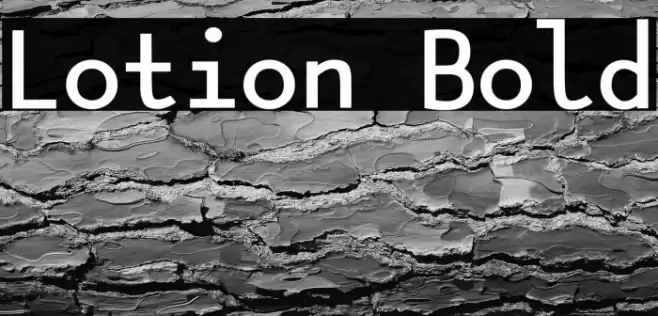 Lotion Bold Font examples